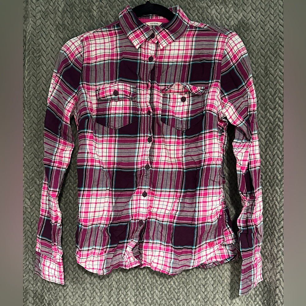 Aeropostale Plaid Long Sleeve Button-up - Small